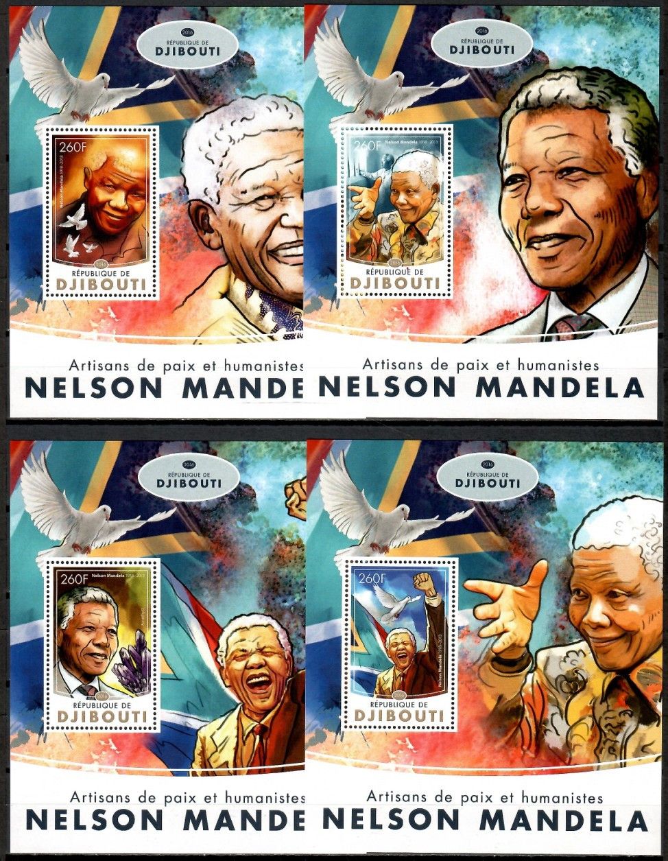 Znaczek Dżibuti 2016 Mi lx 919-922 Czyste **