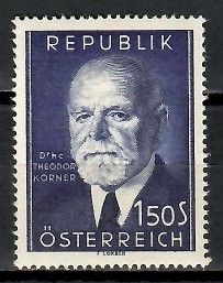 Znaczek Austria 1953 Mi 982 Z podlepką *