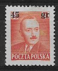 Znaczek Polska 1951 Mi 706 Fi 567 Bez kleju ( * )