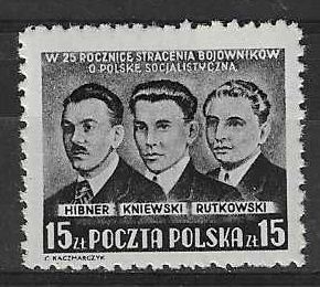 Znaczek Polska 1950 Mi 563 Fi 528 Czyste **