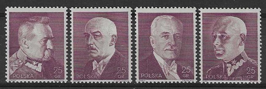 Znaczek Polska 1938 Mi 344-347 Fi 323-326 Czyste **