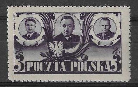 Znaczek Polska 1946 Mi 439 Fi 407 Z podlepką *