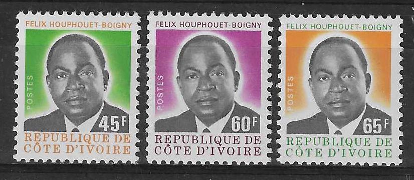 Znaczek Wybrzeże Kości Słoniowej 1977 Mi 524-526 Czyste **