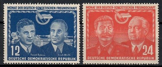 Znaczek NRD / DDR 1951 Mi 296-297 Czyste **
