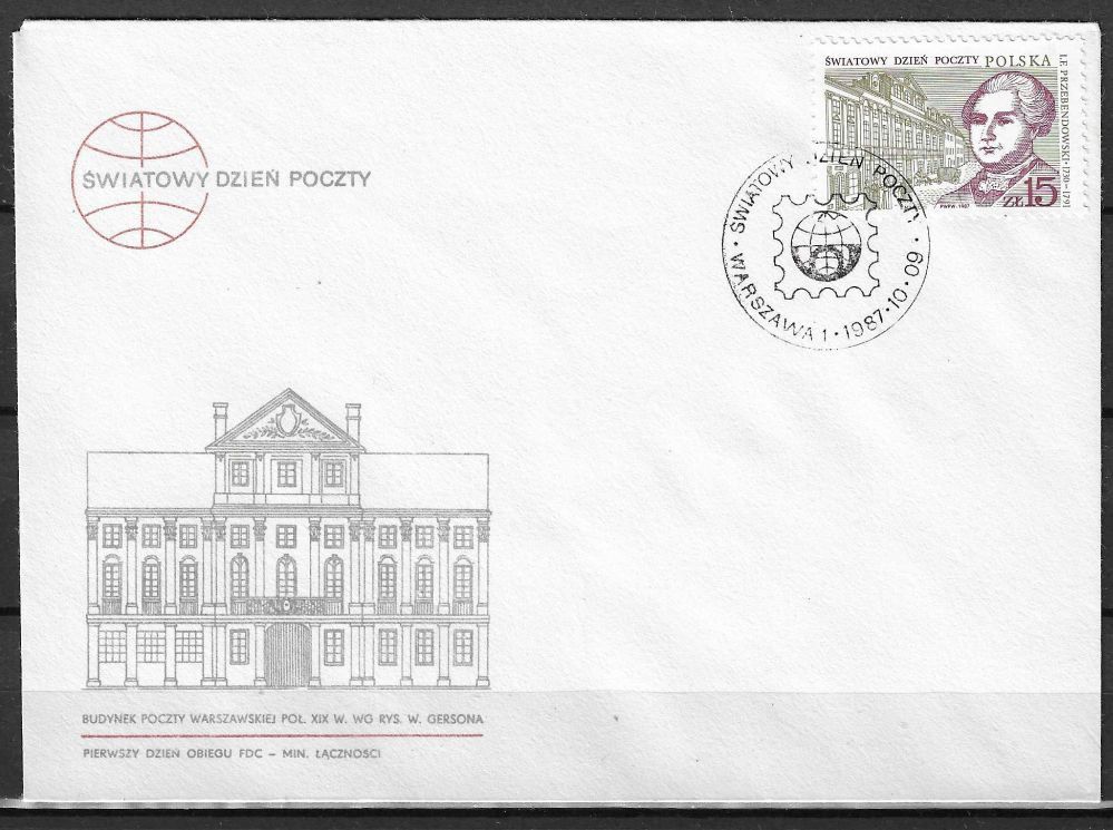 Znaczek Polska 1987 Mi 3123 Fi 2975 FDC