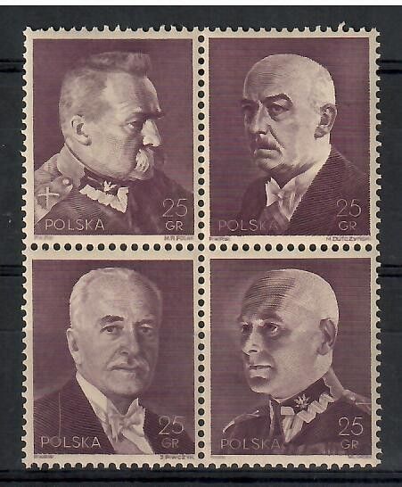 Znaczek Polska 1938 Mi 344-347 Fi 323-326 Czyste **