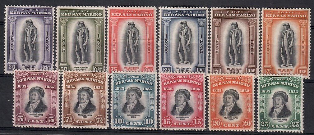 Znaczek San Marino 1935 Mi 215-226 Z podlepką *