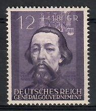 Znaczek Generalne Gubernatorstwo / GG 1942 Mi 96 Fi 96 Czyste **