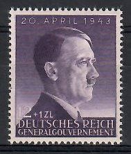 Znaczek Generalne Gubernatorstwo / GG 1943 Mi 101 Fi 101 Czyste **