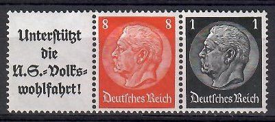 Znaczek Deutsches Reich / III Rzesza 1933 Mi zf512+517 Z podlepką *