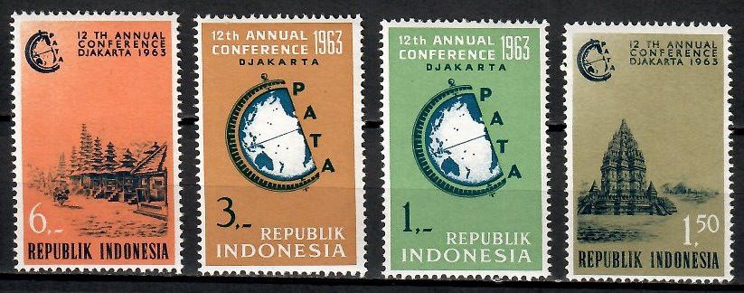 Znaczek Indonezja 1963 Mi 384-387 Czyste **