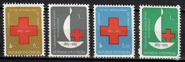 Znaczek Indonezja 1963 Mi 403-406 Czyste **