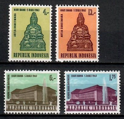 Znaczek Indonezja 1963 Mi 409-412 Czyste **
