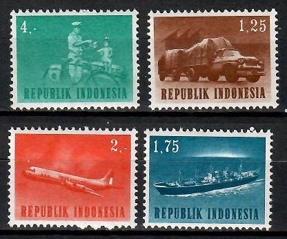 Znaczek Indonezja 1964 Mi 435-438 Czyste **