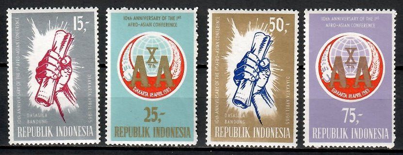 Znaczek Indonezja 1965 Mi 469-472 Czyste **