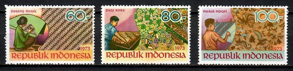 Znaczek Indonezja 1973 Mi 740-742 Czyste **