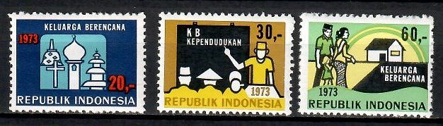 Znaczek Indonezja 1973 Mi 744-746 Czyste **