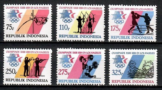 Znaczek Indonezja 1984 Mi 1140-1145 Czyste **