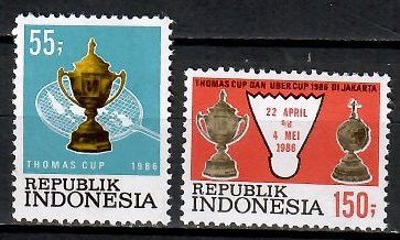 Znaczek Indonezja 1986 Mi 1196-1197 Czyste **