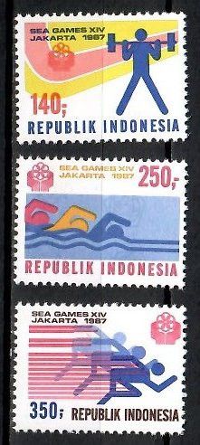 Znaczek Indonezja 1987 Mi 1228-1230 Czyste **