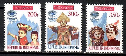 Znaczek Indonezja 1988 Mi 1254-1256 Czyste **