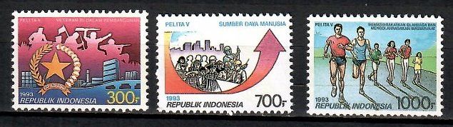 Znaczek Indonezja 1993 Mi 1454-1456 Czyste **