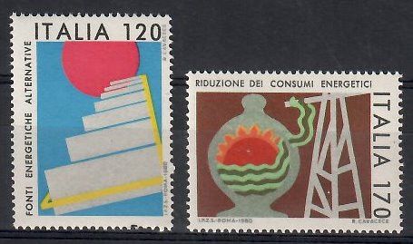 Znaczek Włochy 1980 Mi 1682-1683 Czyste **