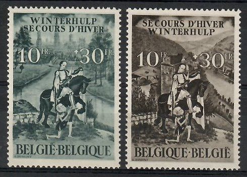 Znaczek Belgia 1944 Mi 656-657 Czyste **