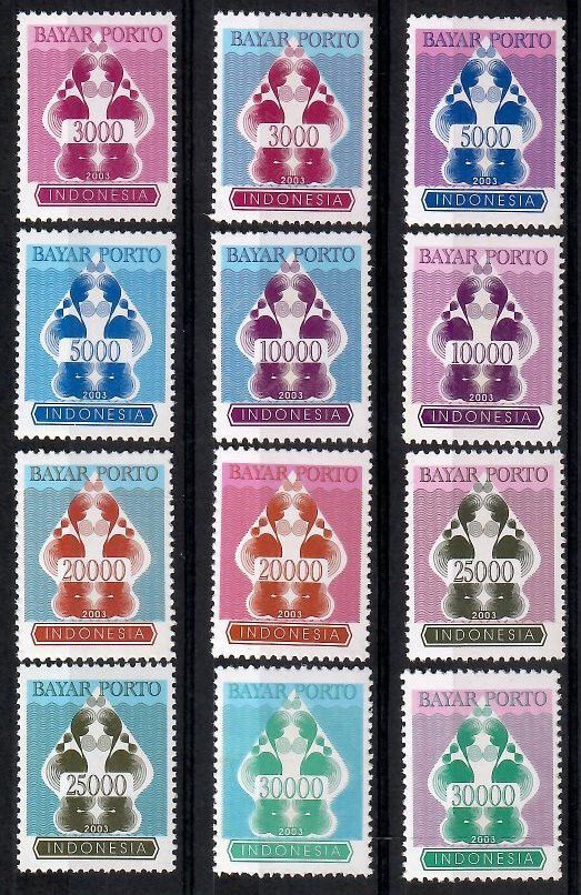 Znaczek Indonezja 2003 Mi por 93-104 Czyste **