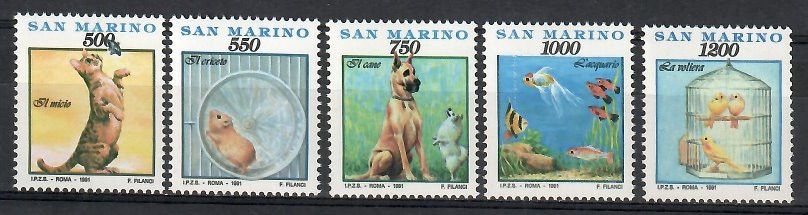 Znaczek San Marino 1991 Mi 1479-1483 Czyste **