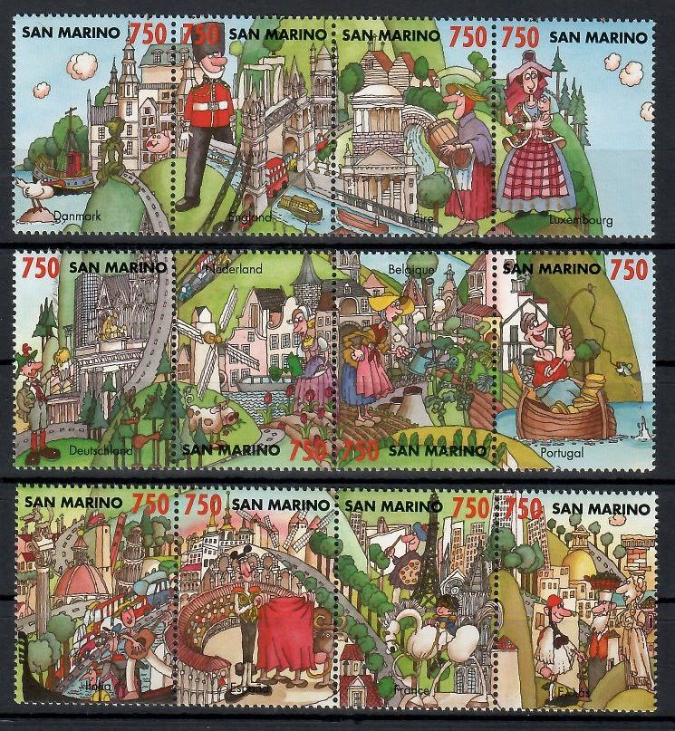 Znaczek San Marino 1993 Mi 1539-1550 Czyste **