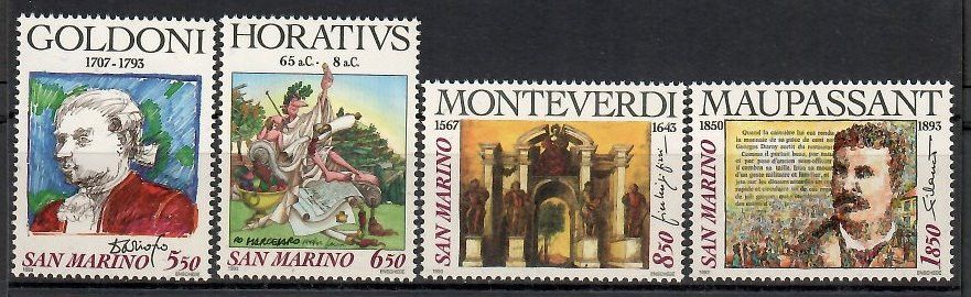 Znaczek San Marino 1993 Mi 1551-1554 Czyste **