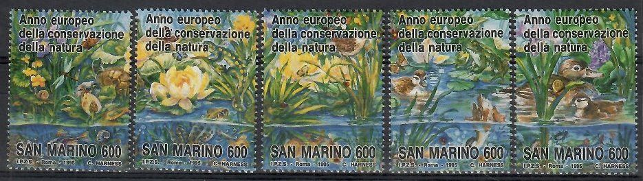 Znaczek San Marino 1995 Mi 1598-1602 Czyste **
