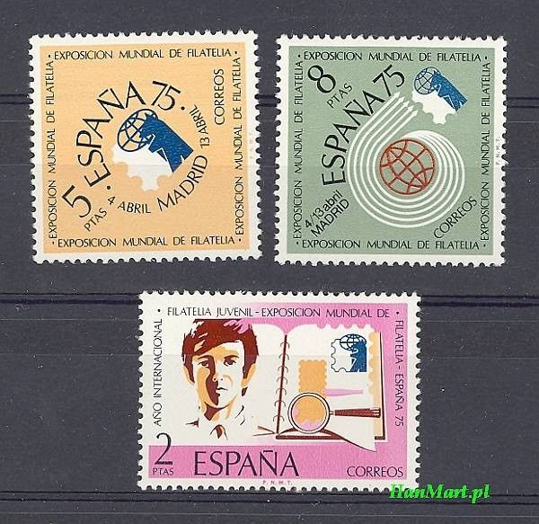 Znaczek Hiszpania 1974 Mi 2069-2071 Czyste **