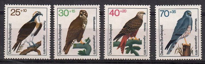 Znaczek Niemcy 1973 Mi 754-757 Czyste **