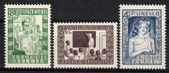 Znaczek Belgia 1951 Mi 884-886 Czyste **