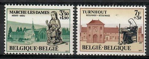 Znaczek Belgia 1971 Mi 1629-1630 Czyste **