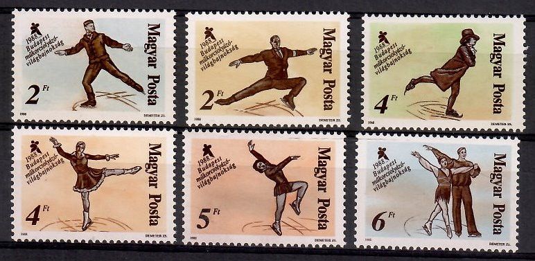 Znaczek Węgry 1988 Mi 3946-3951 Czyste **