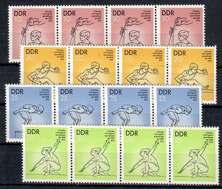 Znaczek NRD / DDR 1975 Mi 2065-2068 Czyste **