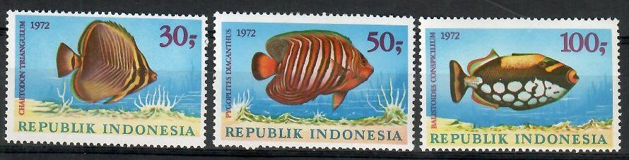 Znaczek Indonezja 1972 Mi 722-724 Czyste **
