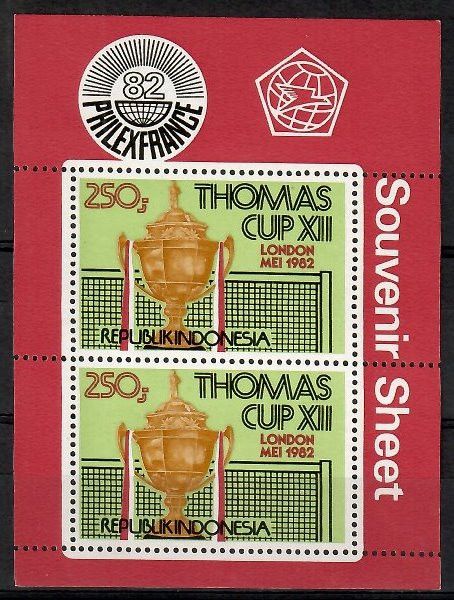Znaczek Indonezja 1982 Mi bl 43 Czyste **