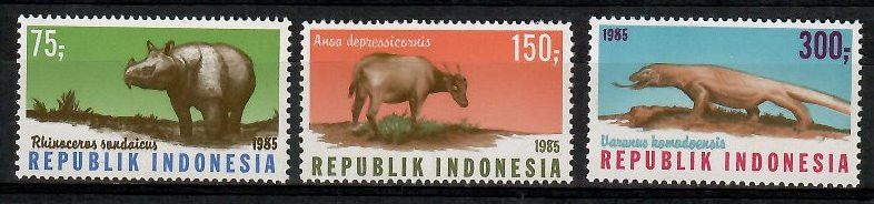 Znaczek Indonezja 1985 Mi 1187-1188C+1189A Czyste **
