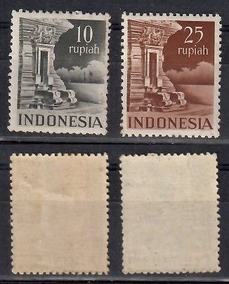 Znaczek Indonezja 1949 Mi 37-38 Czyste **