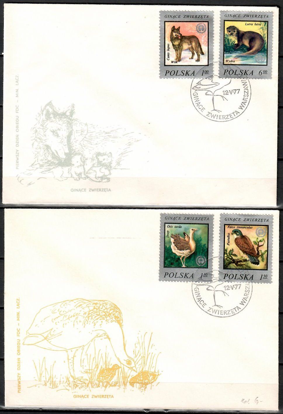 Znaczek Polska 1977 Mi 2504-2507 Fi 2357-2360 FDC