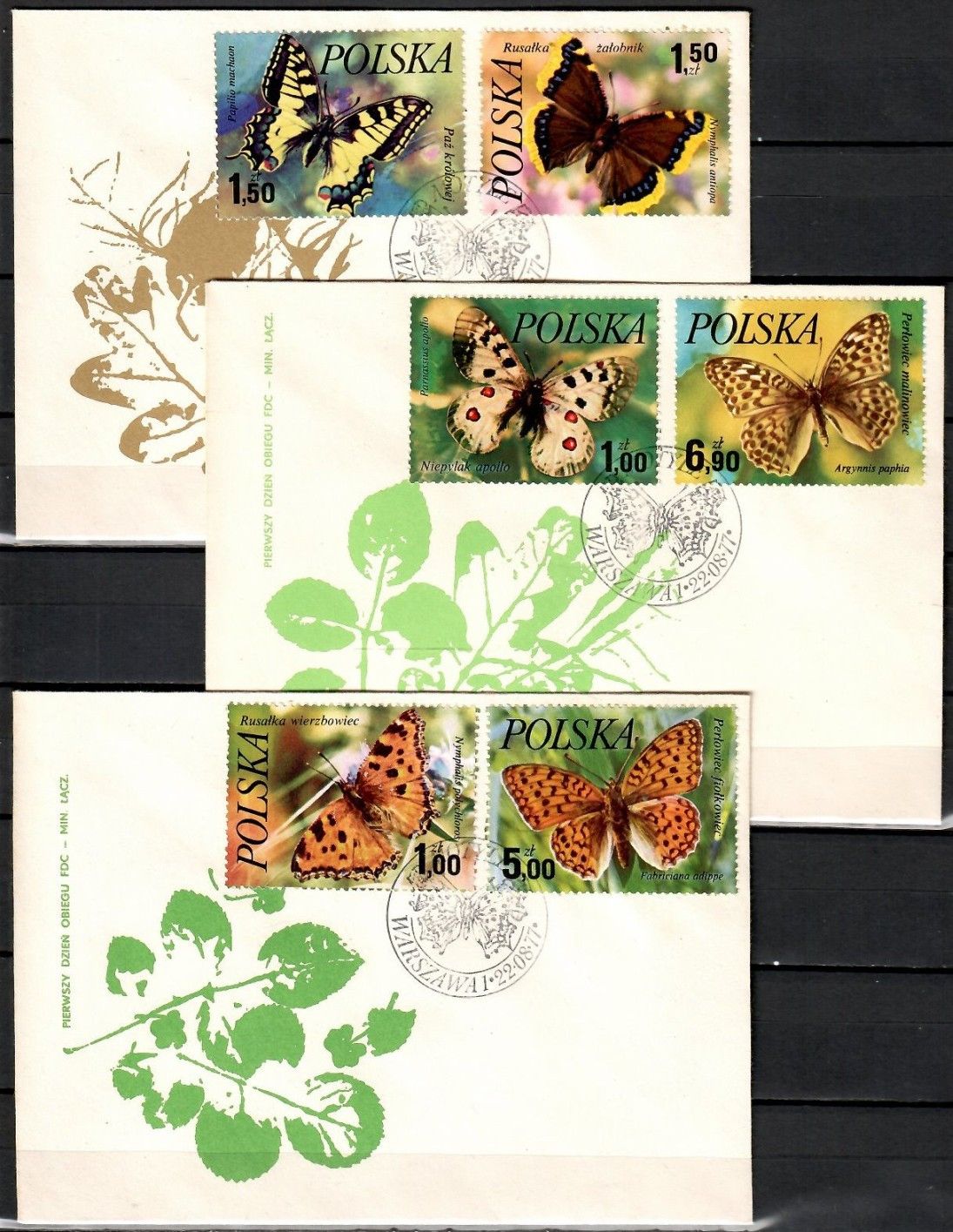 Znaczek Polska 1977 Mi 2516-2521 Fi 2369-2374 FDC