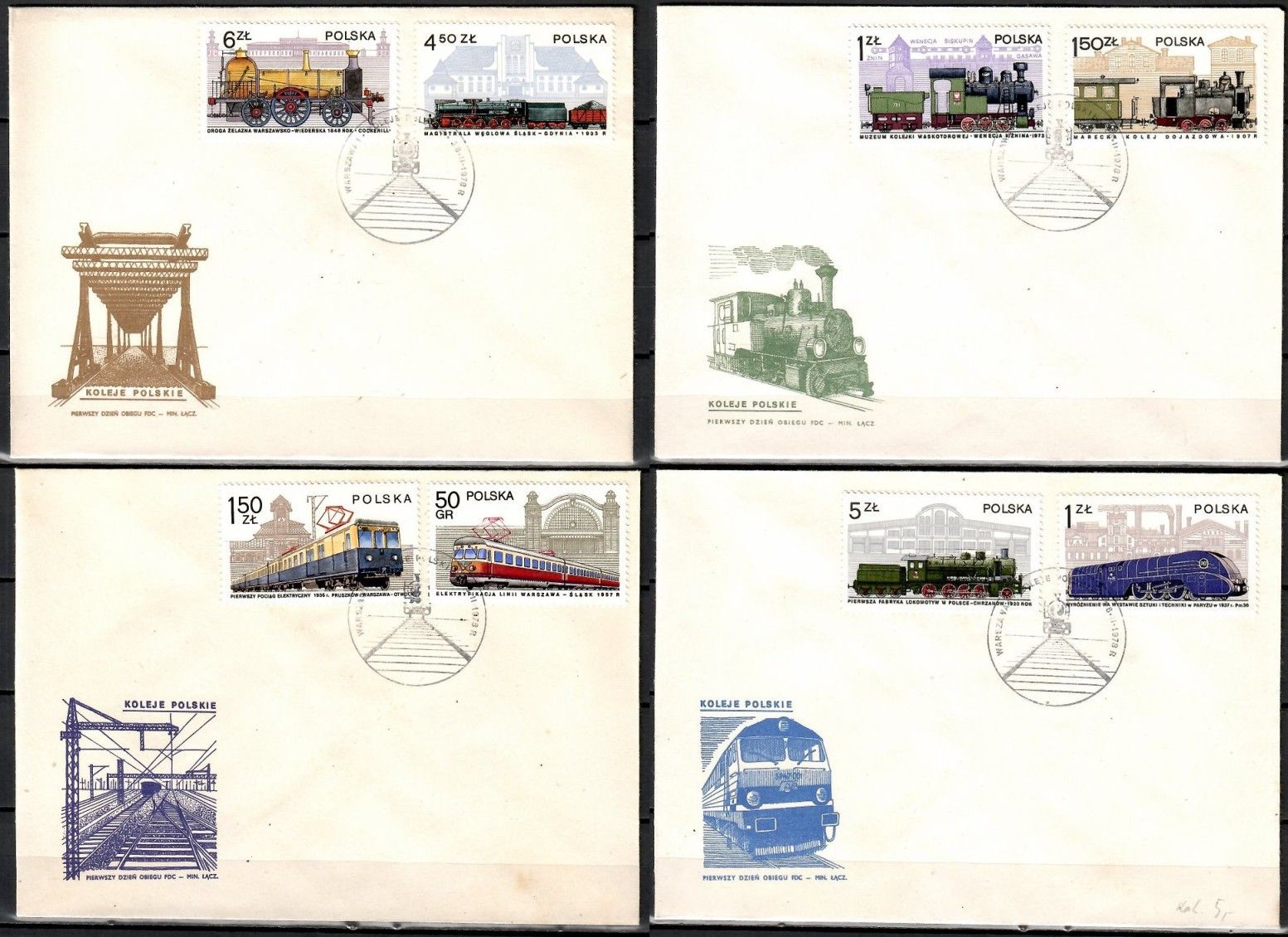 Znaczek Polska 1978 Mi 2543-2550 Fi 2396-2403 FDC