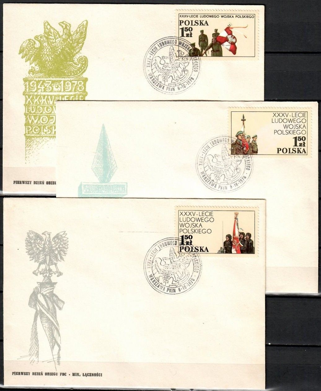 Znaczek Polska 1978 Mi 2578-2580 Fi 2431-2433 FDC