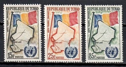 Znaczek Czad 1961 Mi 66-68 Czyste **