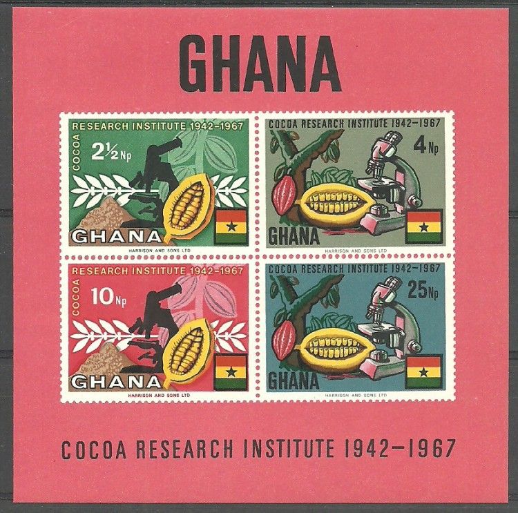 Znaczek Ghana 1968 Mi bl 30 Czyste **