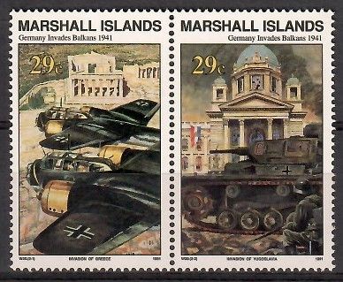 Znaczek Wyspy Marshalla 1991 Mi 347-348 Czyste **